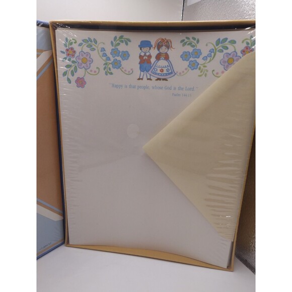 2) 25 Vintage Letter Sheets & 15 Envelopes "Bible Text" "Lighthouse" Stationary - Picture 7 of 11